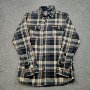 HVIII Brand Goods Shirt Mens Small Blue Plaid Flannel Long Sleeve Button Front‎